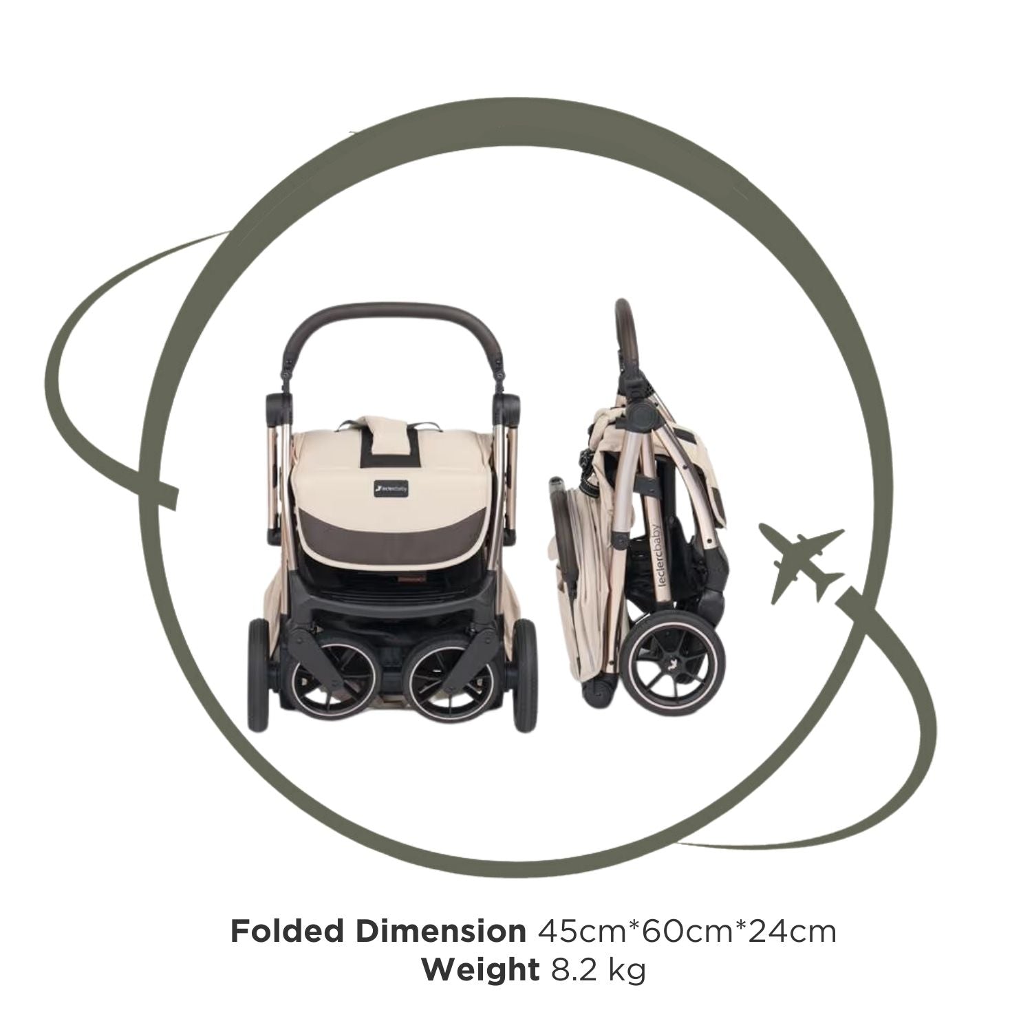 Leclercbaby Influencer XL Stroller Sand - LEC10012