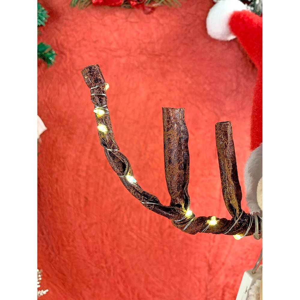 LED Light Horns 27 inches Foldable Standing Grey Coat Rudolf Reindeer ...