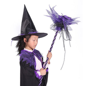 Led light Purple Witch Broom Stick for Halloween Costume Party & Halloween Home office Décor - Halloween