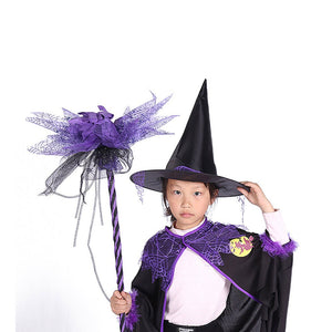Led light Purple Witch Broom Stick for Halloween Costume Party & Halloween Home office Décor - Halloween