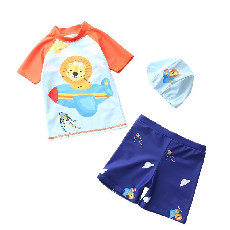 Leo Sky Explorer Boys T-shirt And Short Swim Set - KSW-SG-LSEX-3-4