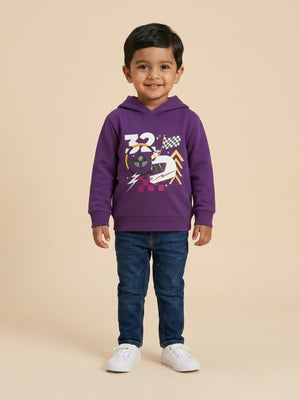 Let's Go Race Hooded Sweatshirt - 0-6 Months Kids Winter Hoodies