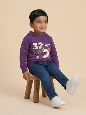 Let's Go Race Hooded Sweatshirt - 0-6 Months Kids Winter Hoodies