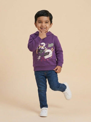 Let's Go Race Hooded Sweatshirt - 0-6 Months Kids Winter Hoodies