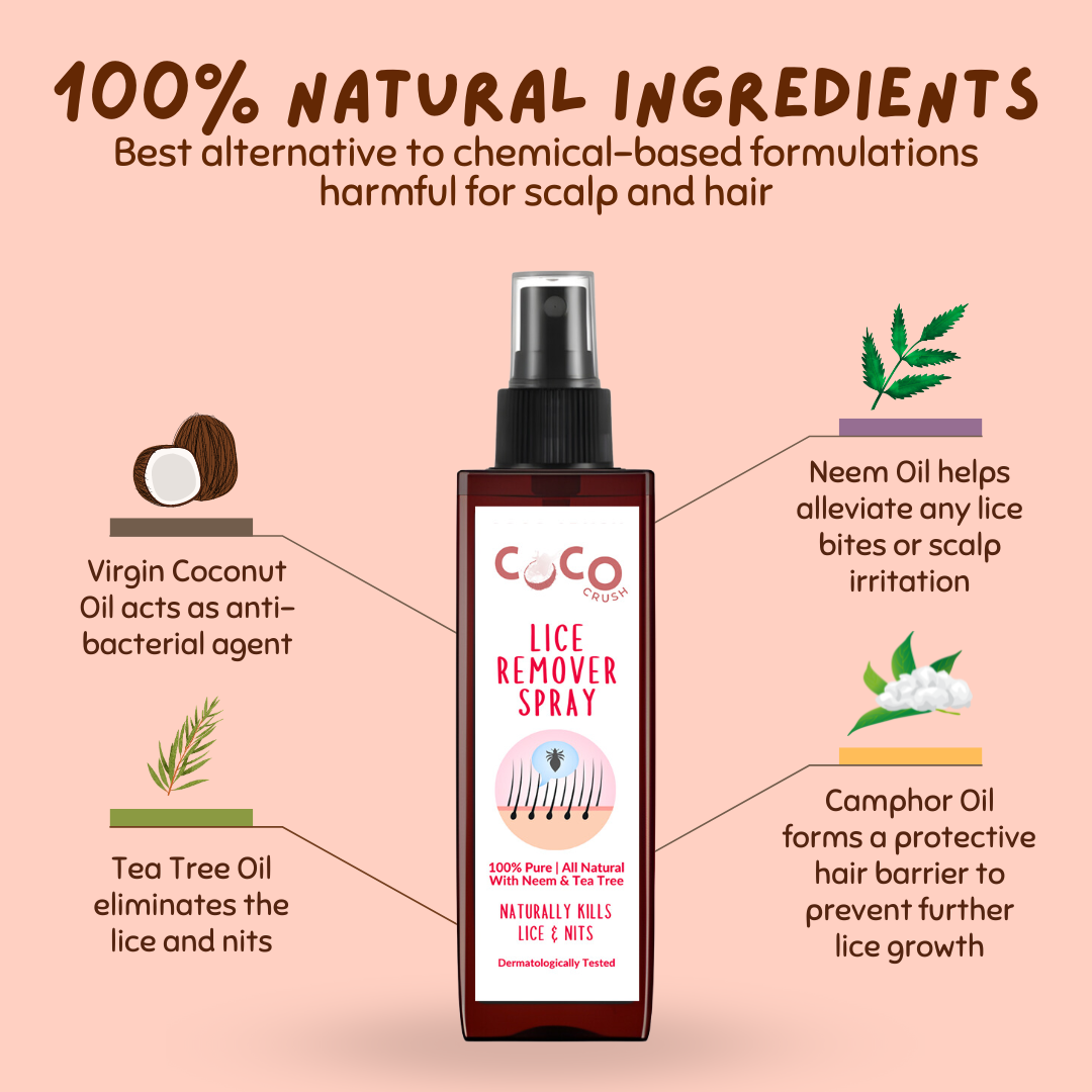 Coco Crush Ayurvedic Anti Lice Hair Spray - 100ML