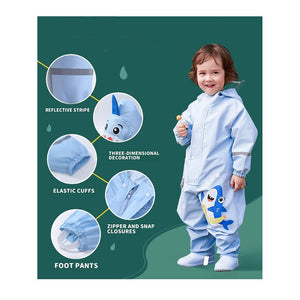 Little Surprise Box Light Blue Submarine theme full Jumpsuit Style Raincoat for Toddlers and Kids - Little Surprise BoxLittle Surprise Box Light Blue Submarine theme full Jumpsuit Style Raincoat for Toddlers and Kids