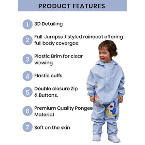 Little Surprise Box Light Blue Submarine theme full Jumpsuit Style Raincoat for Toddlers and Kids - Little Surprise BoxLittle Surprise Box Light Blue Submarine theme full Jumpsuit Style Raincoat for Toddlers and Kids