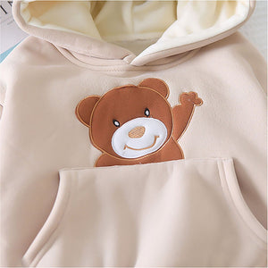 Light Brown Puffer Jacket And Matching Track Suit 3 Pcs Winterwear Set For Toddlers And Kids - 3 - 4 Years Kids Clothing