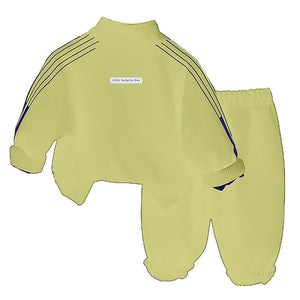 Light Green Letter B Monogram 3 Pcs Track Suit Set For Toddlers And Kids - 3 - 4 Years Kids Clothing