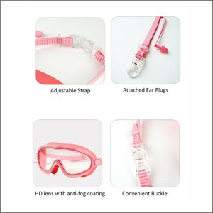 Light Pink Bubble Anti Fog UV Protection Leakproof Design Swim Goggles for Kids,4yrs - 10yrs - 4 - 10 years Swim