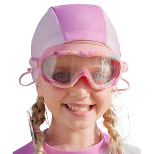Light Pink Bubble Anti Fog UV Protection Leakproof Design Swim Goggles for Kids,4yrs - 10yrs - 4 - 10 years Swim
