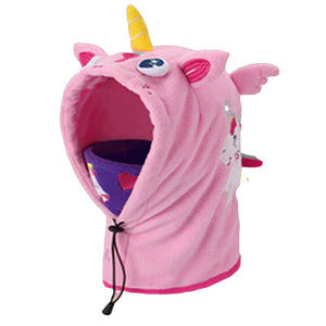 Light Pink Uni Fleece Winter Cap covering Mouth, Neck and Head - Little Surprise BoxLight Pink Uni Fleece Winter Cap covering Mouth, Neck and Head