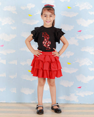 Li'l Panther Girls Top And Skirt Set - KCW-AN-LPSK-1-2