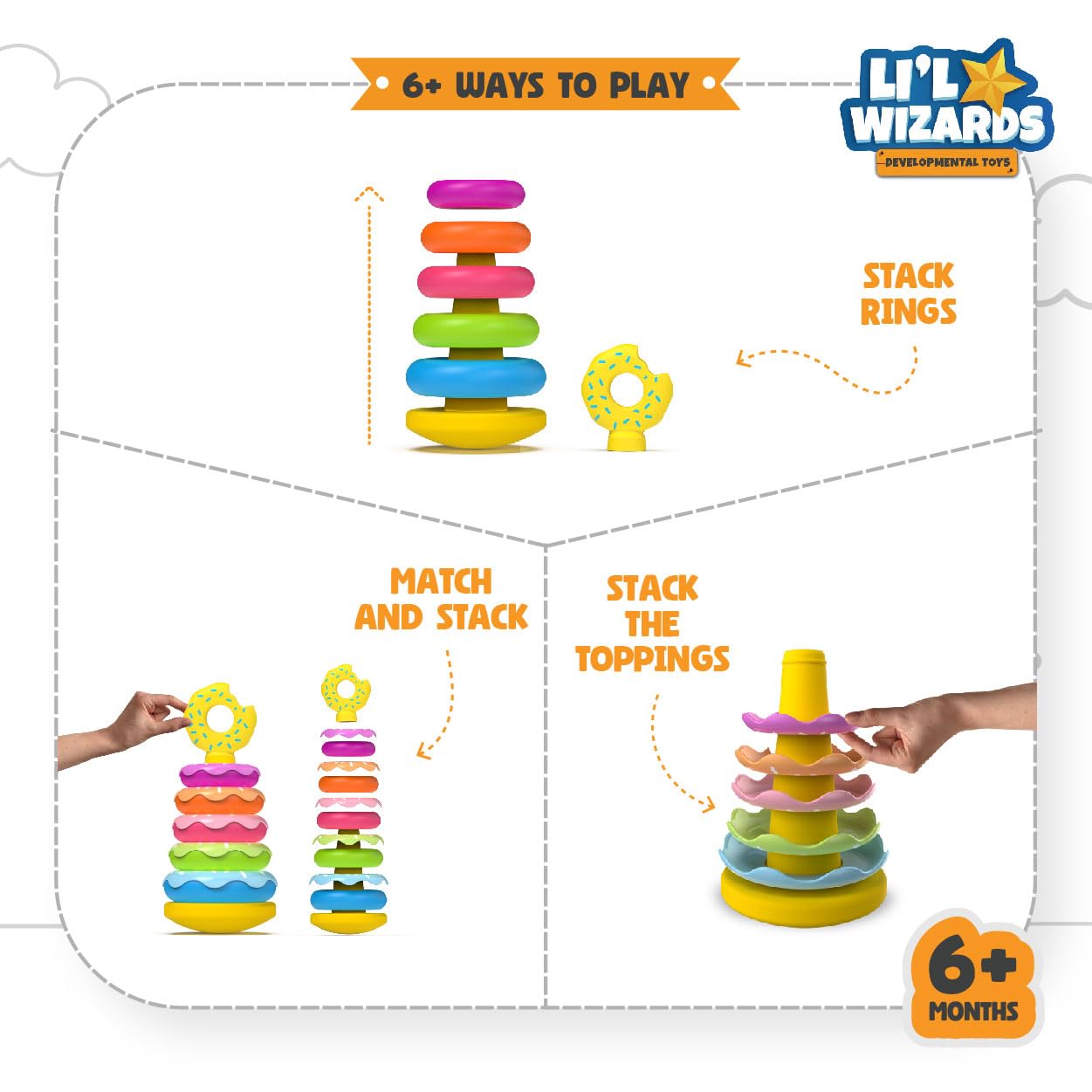 Li'l Wizards Rocking Doughnut Ring Stacker - Stacker