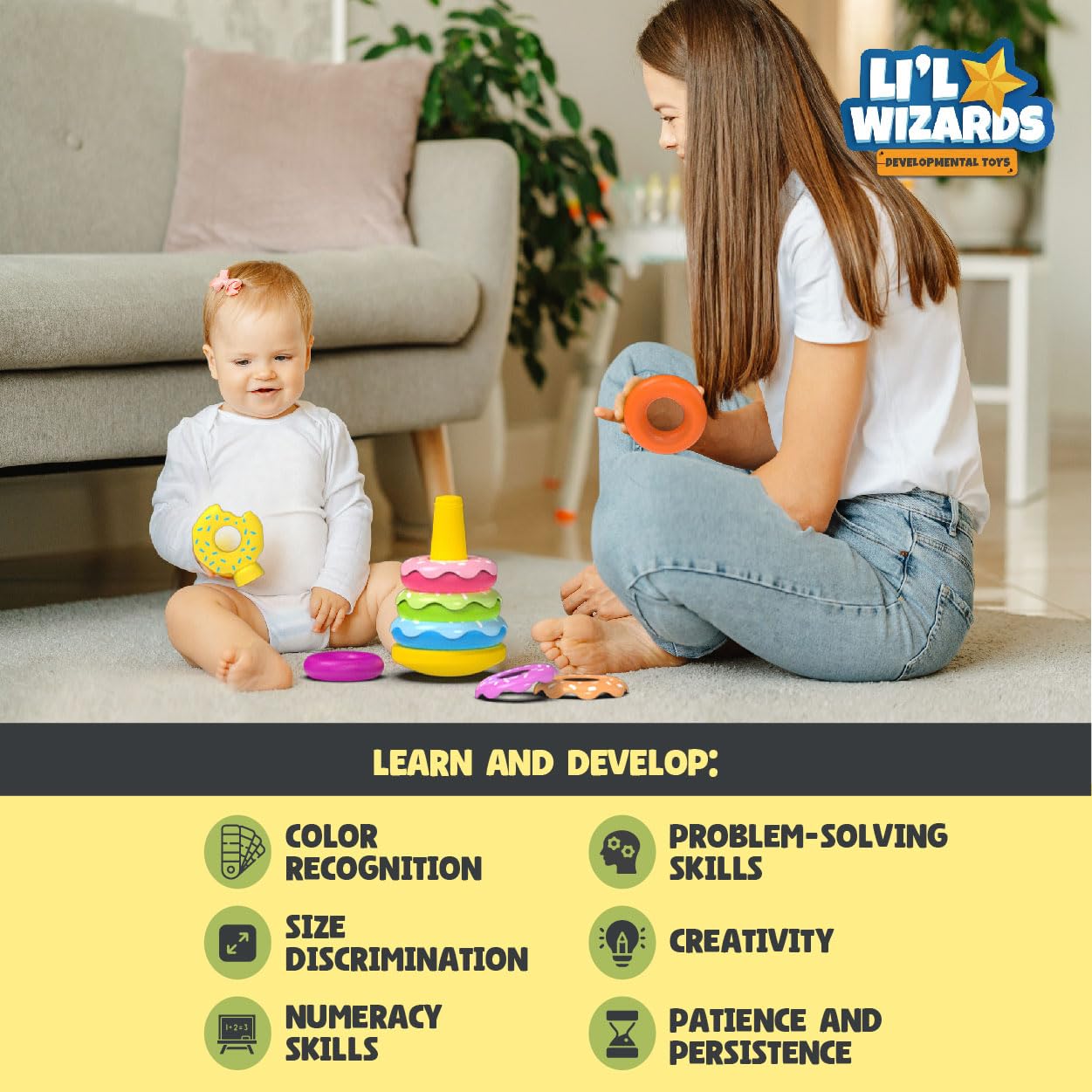 Li'l Wizards Rocking Doughnut Ring Stacker - Stacker