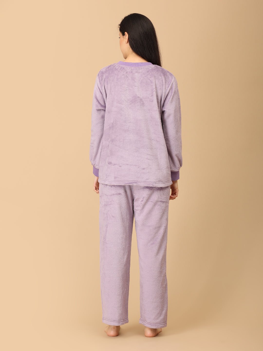 Lilac Fluffies Womens Fleece Co - ord Set - MWW - SD - LIFLF - S