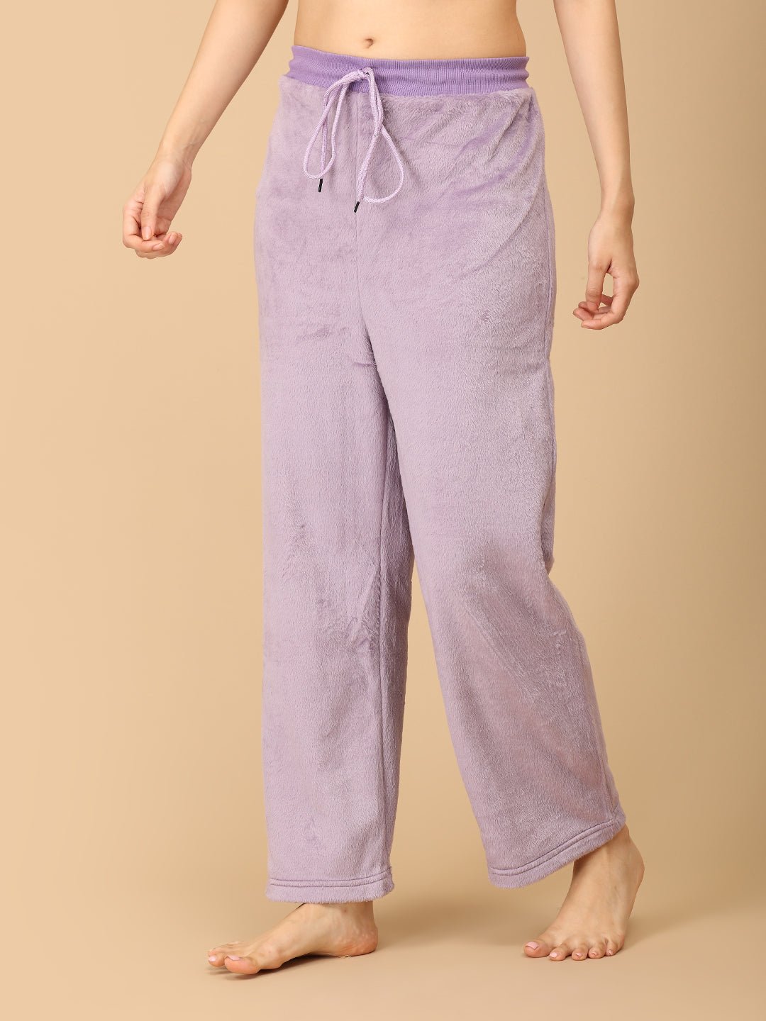 Lilac Fluffies Womens Fleece Co - ord Set - MWW - SD - LIFLF - S