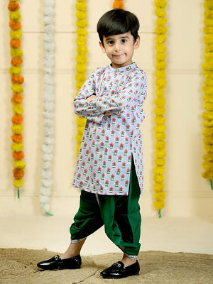 Lilac Shadow Boys Dhoti Kurta Set