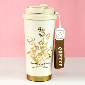 Lily Gold Stainless Steel premium Insulated Detox Infuser Bottle with Tea and Fruit Infuser attachment, 520ml - Back To School
