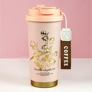 Lily Pink Stainless Steel premium Insulated Detox Infuser Bottle with Tea and Fruit Infuser attachment, 520ml - Back To School