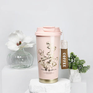 Lily Pink Stainless Steel premium Insulated Detox Infuser Bottle with Tea and Fruit Infuser attachment, 520ml - Back To School