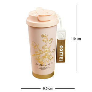 Lily Pink Stainless Steel premium Insulated Detox Infuser Bottle with Tea and Fruit Infuser attachment, 520ml - Back To School