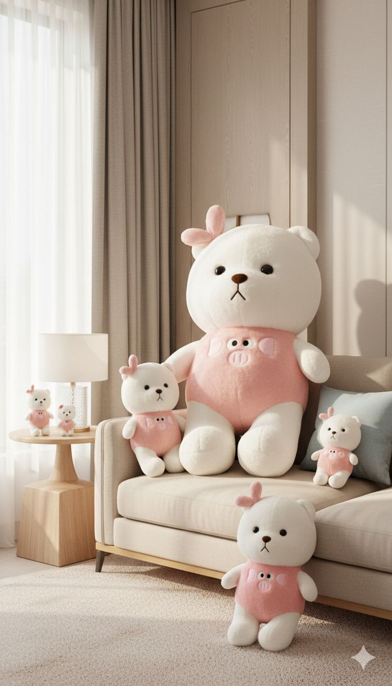 CuddleNest Plush Strawberry Lily Teddy Bear