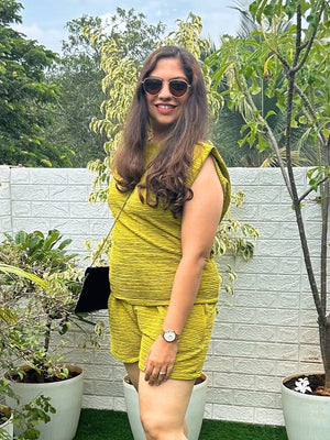 Lime Zest Sorbet Co-ord Set - Free-size Women's Co ord Set