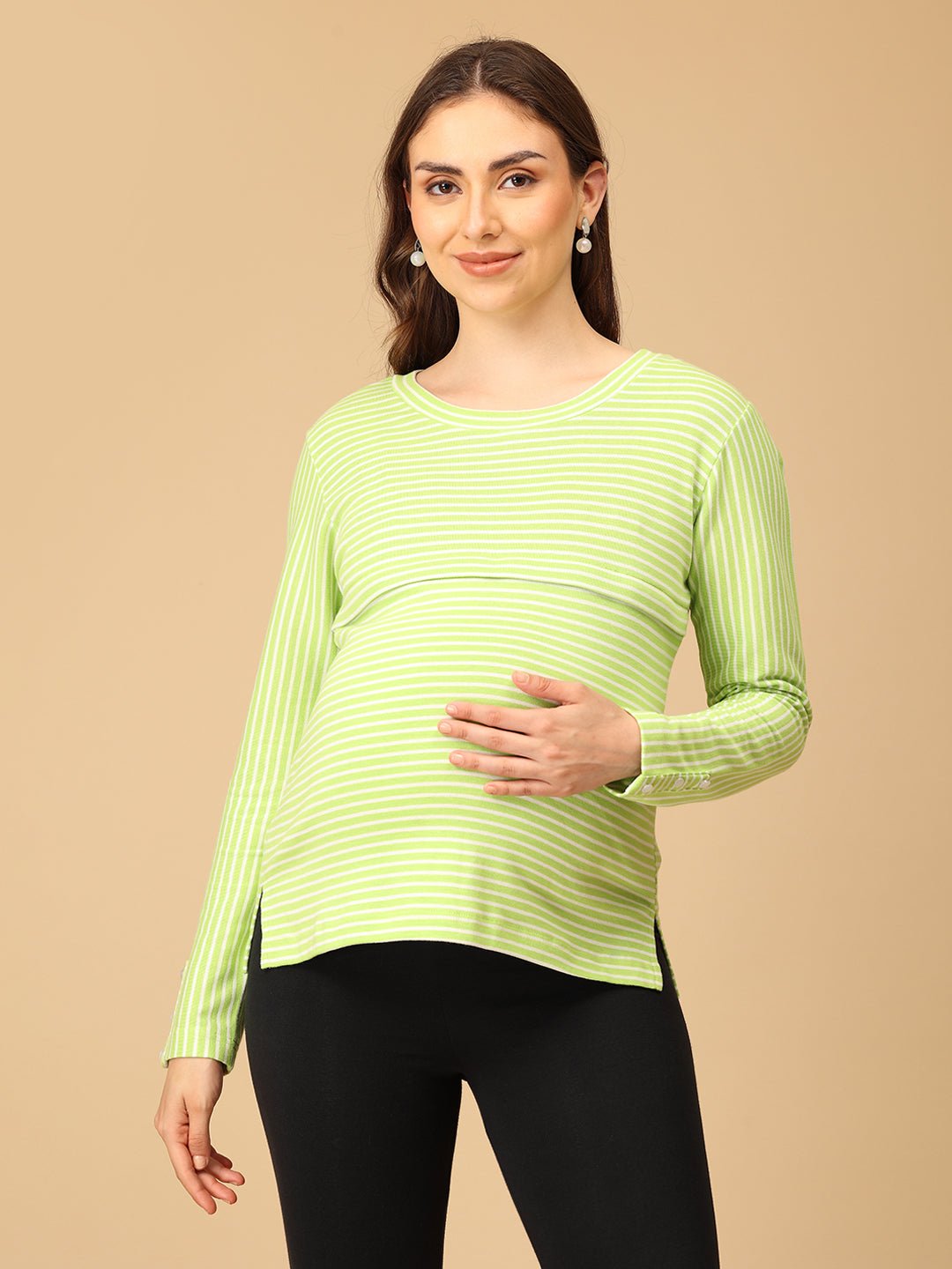 Line It Zing Maternity and Nursing Winter Top - MAT - SD - LIZN - S