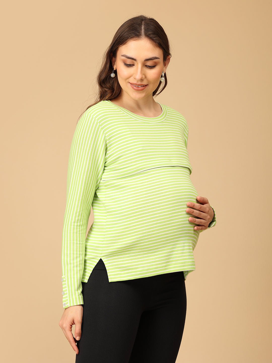 Line It Zing Maternity and Nursing Winter Top - MAT - SD - LIZN - S