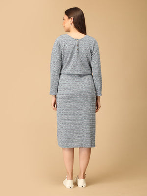 Stylish maternity and nursing dress with shrug, made from soft, breathable fabric. Features a hidden zipper for easy nursing access, sleeveless inner dress, and detachable long-sleeve shrug. Designed for comfort and versatility during and after pregnancy. Includes convenient pockets and offers a flattering fit for everyday wear.