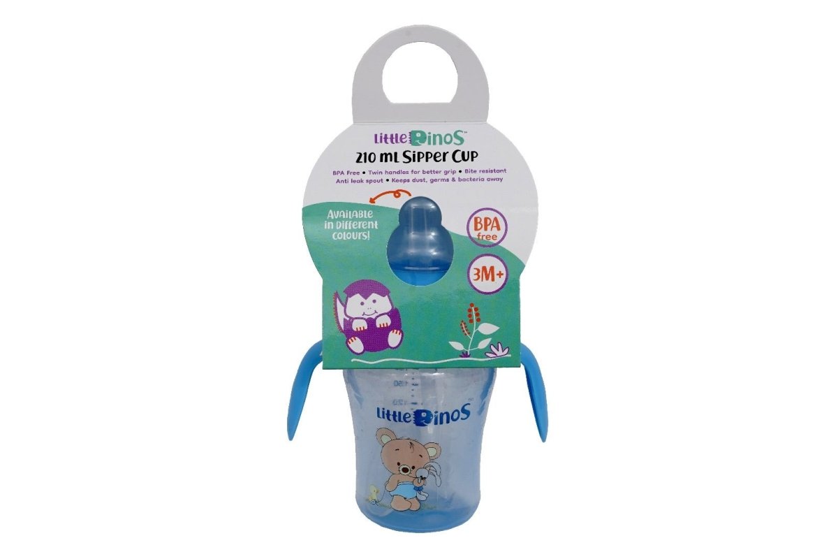 Little Dinos 210 ML 2 In 1 Sipper Cups- Blue - LD SC210 B