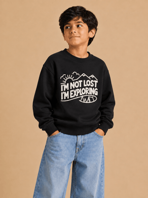 Little Explorer Kids Sweatshirt - 6-7 Years Kids Winter Sweatshirts