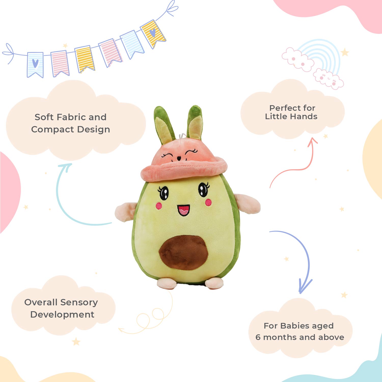Little Ginnie Avocado Soft Toy - LG - MK - AVOCADO - 01