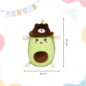 LITTLE GINNIE Avocado Soft Toy for Kids - Brown | Returned & Birthday Gift for Baby - LG - AVOCADO - BRN - ST