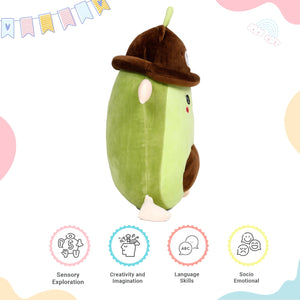 LITTLE GINNIE Avocado Soft Toy for Kids - Brown | Returned & Birthday Gift for Baby - LG - AVOCADO - BRN - ST