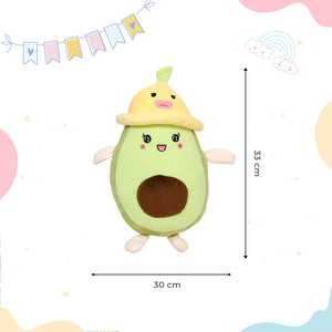 LITTLE GINNIE Avocado Soft Toy for Kids - Yellow | Returned & Birthday Gift for Baby - LG - AVOCADO - YLW - ST