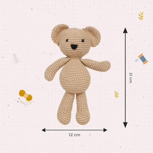 Little Ginnie Crochet Bear Soft Toy - AMYH - BEAR - 001
