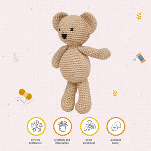 Little Ginnie Crochet Bear Soft Toy - AMYH - BEAR - 001