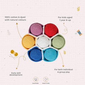 Little Ginnie Crochet Soft Rattle Ball Game, Rattle Toys for 1+ Years up Babies - AMYH - BALL - GAME - 002