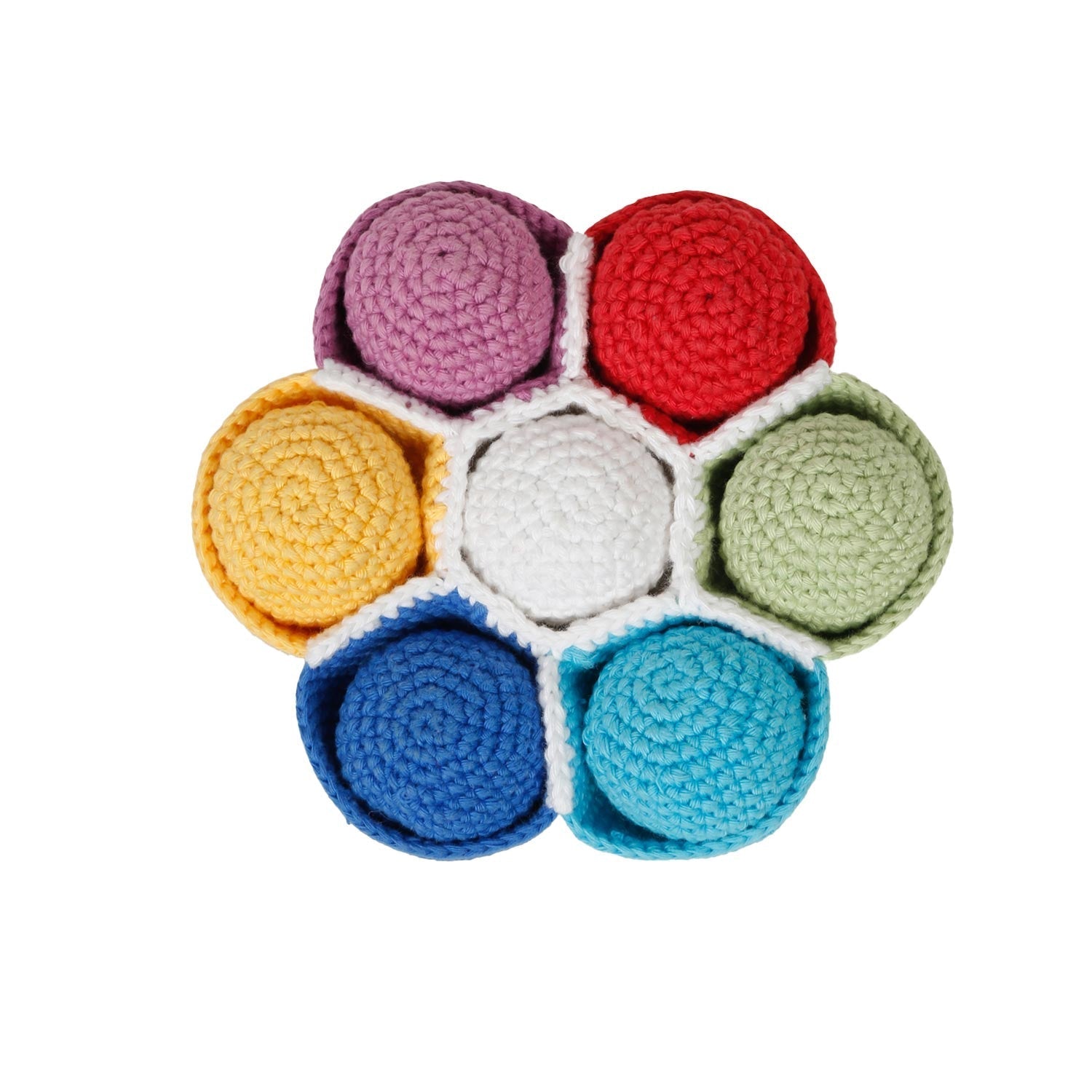 Little Ginnie Crochet Soft Rattle Ball Game, Rattle Toys for 1+ Years up Babies - AMYH - BALL - GAME - 002
