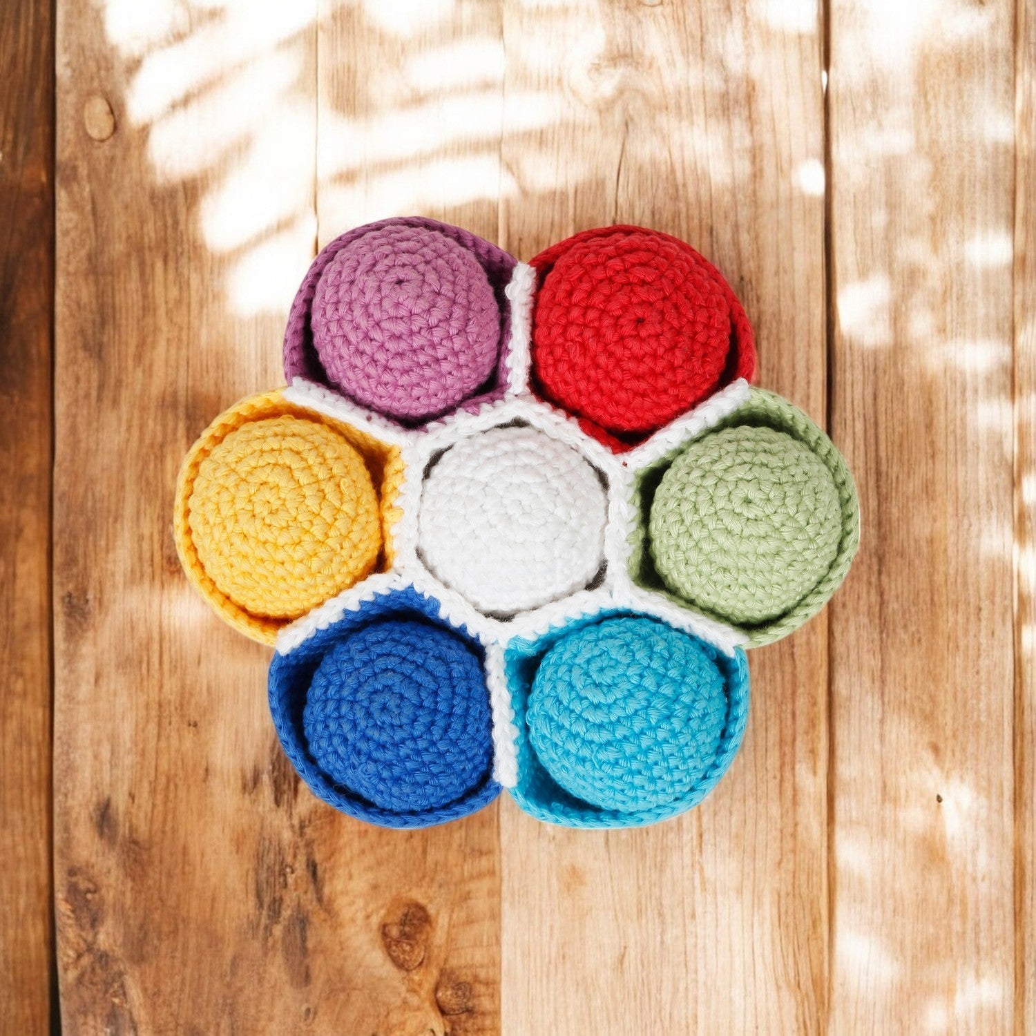 Little Ginnie Crochet Soft Rattle Ball Game, Rattle Toys for 1+ Years up Babies - AMYH - BALL - GAME - 002