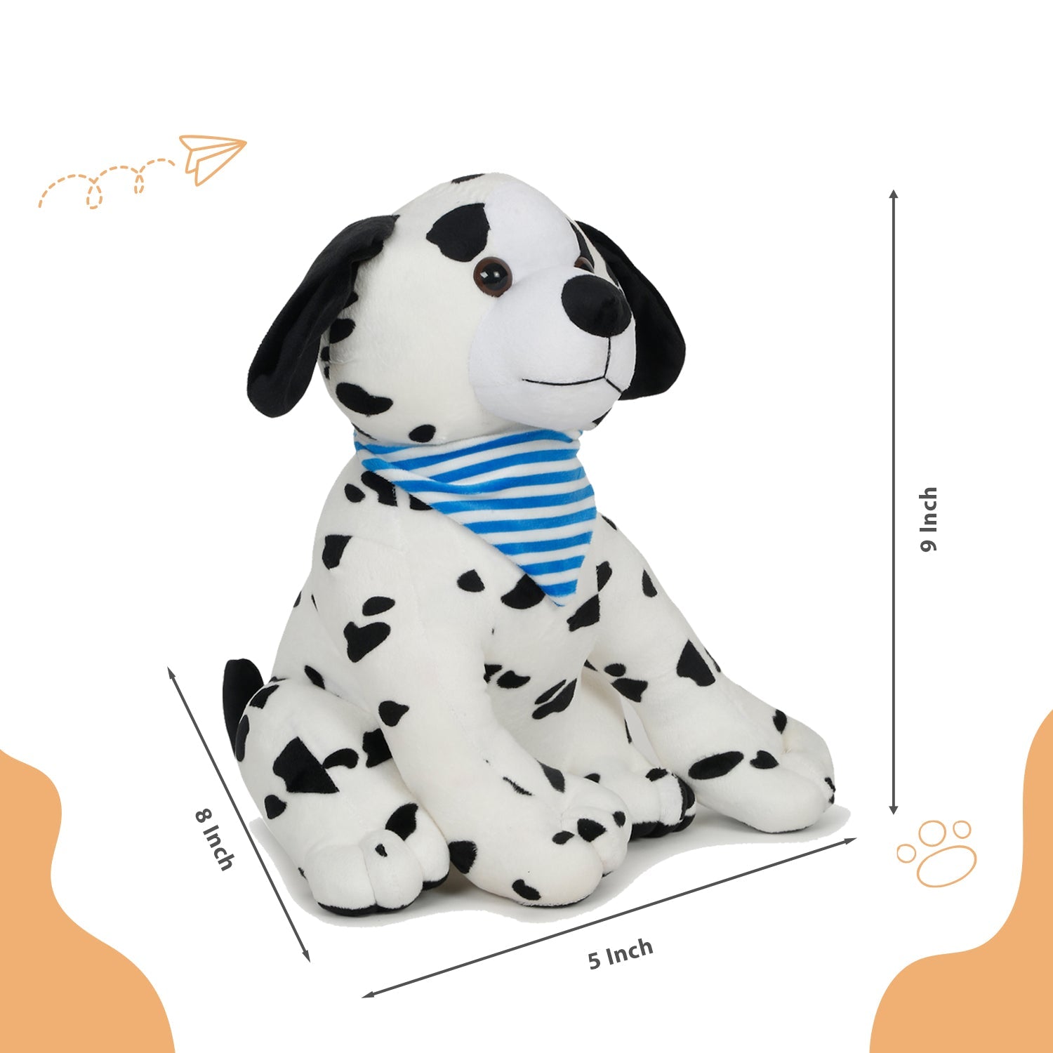 LITTLE Ginnie Dalmatian Dog Soft Toy for Kids - Plush Toy for Newborn Baby | Return & Birthday Gift - NK - DAL - DOF - ST