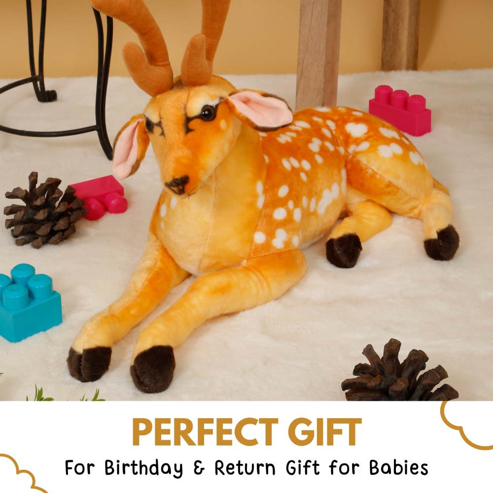 Little Ginnie Deer Soft Toy | Plush Animal Toy for Kids 6 Months+ | Soft Toys for Home Decoration - LG - DEER - ST