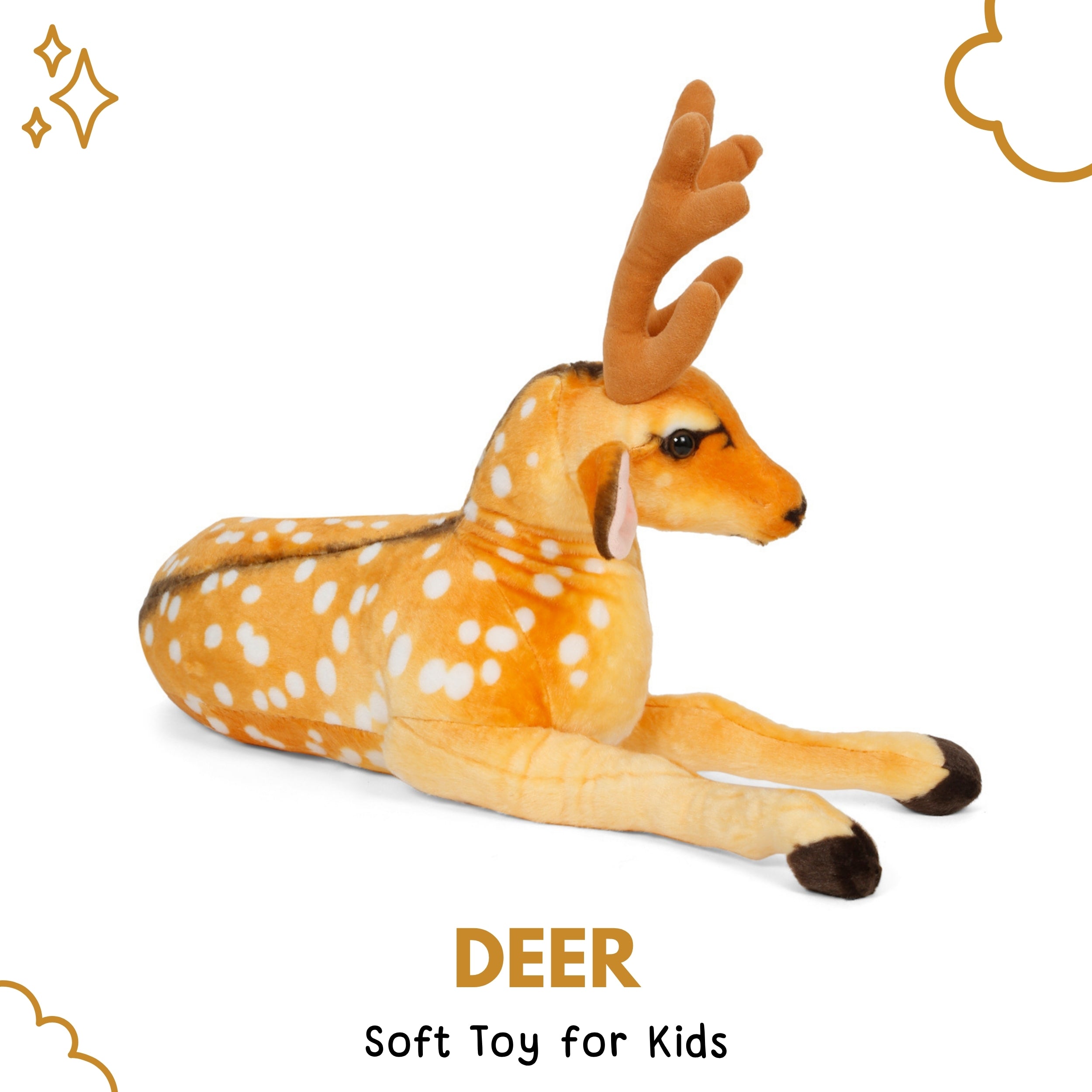 Little Ginnie Deer Soft Toy | Plush Animal Toy for Kids 6 Months+ | Soft Toys for Home Decoration - LG - DEER - ST