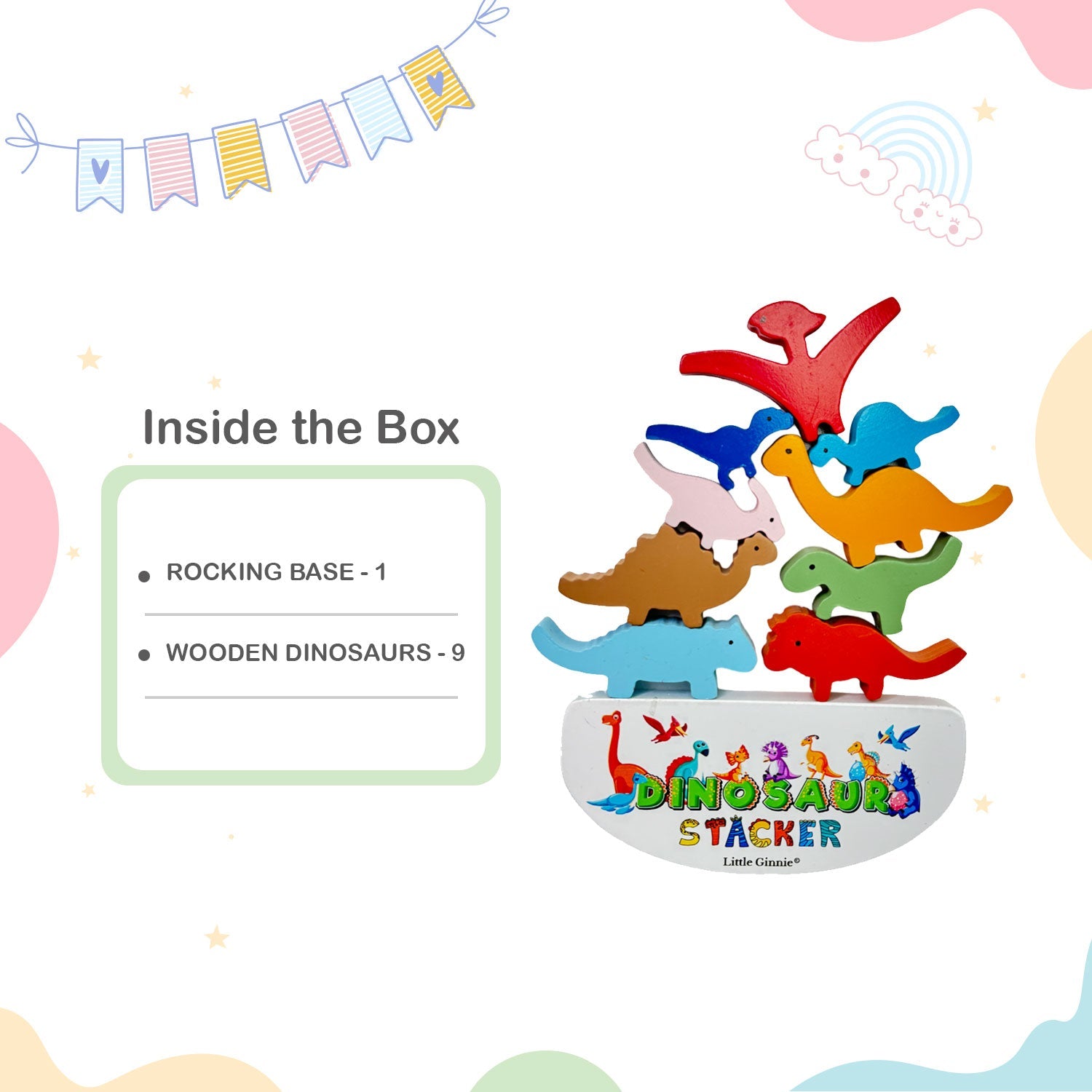 Little Ginnie Dinosaur Stacker Toy - LGDS - 001