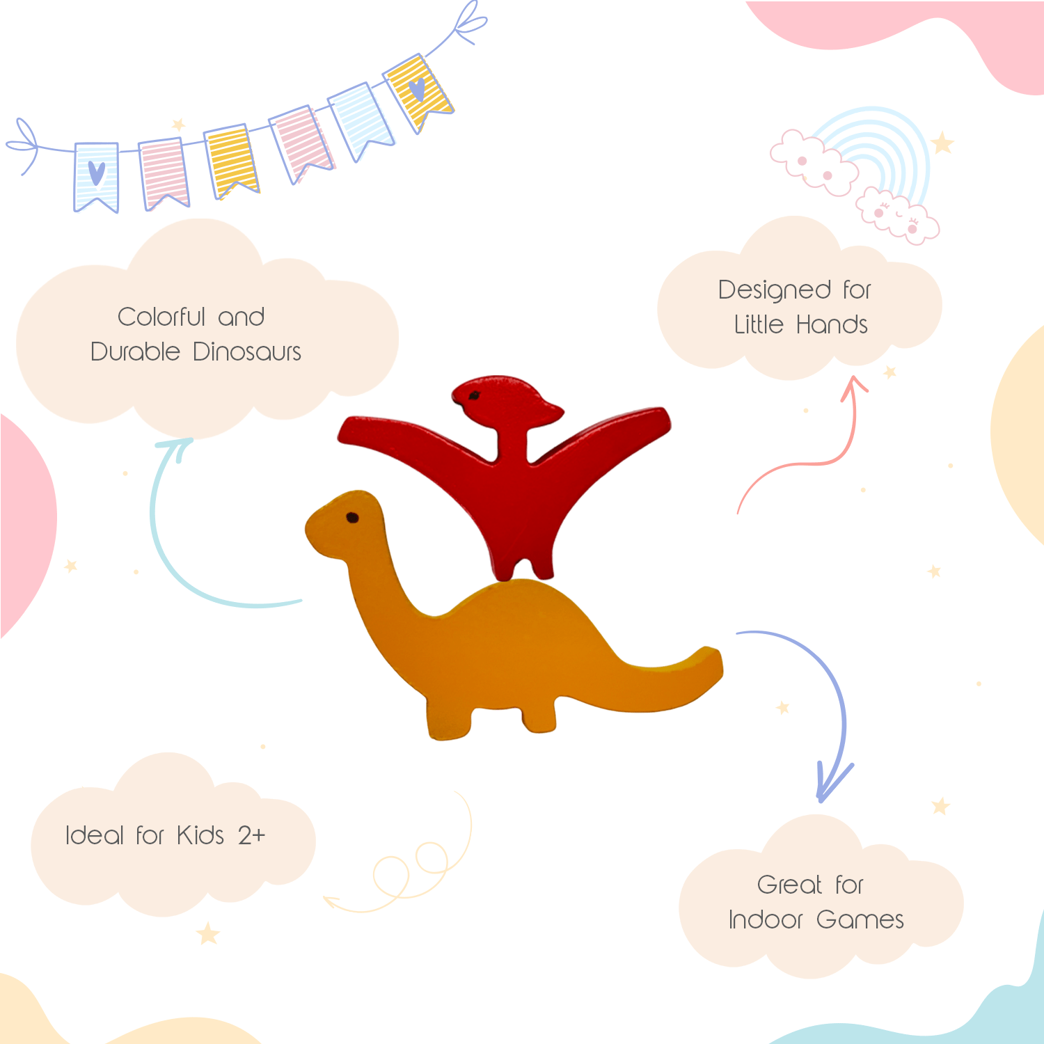 Little Ginnie Dinosaur Stacker Toy - LGDS - 001
