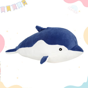 LITTLE GINNIE Dolphin Soft Toys - Dark Blue | Plush Toy for Kids 6 Months+| Returned & Birthday Gift for Baby - LG - DOLPHIN - DBLU - ST