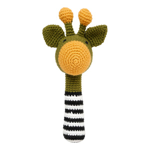 Little Ginnie Green Giraffe Rattle For Kids - AMYH - GIRF - RTL - GR