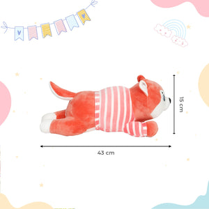 LITTLE GINNIE Husky Dog Soft Toys - Peach | Plush Toy for Kids 6 Months+ | Returned & Birthday Gift for Baby - LG - HUSKY - PEACH - ST